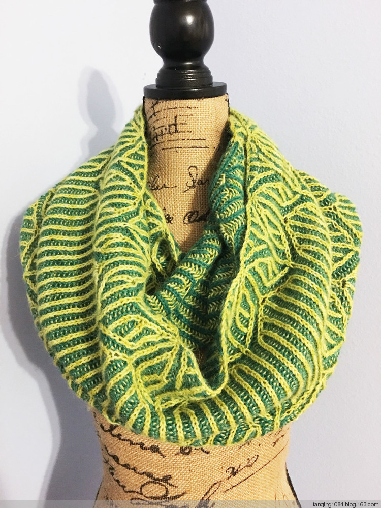 Brioche stitch 雙色圍脖－（2016.03） - Tina - Tina的手工編織的博客