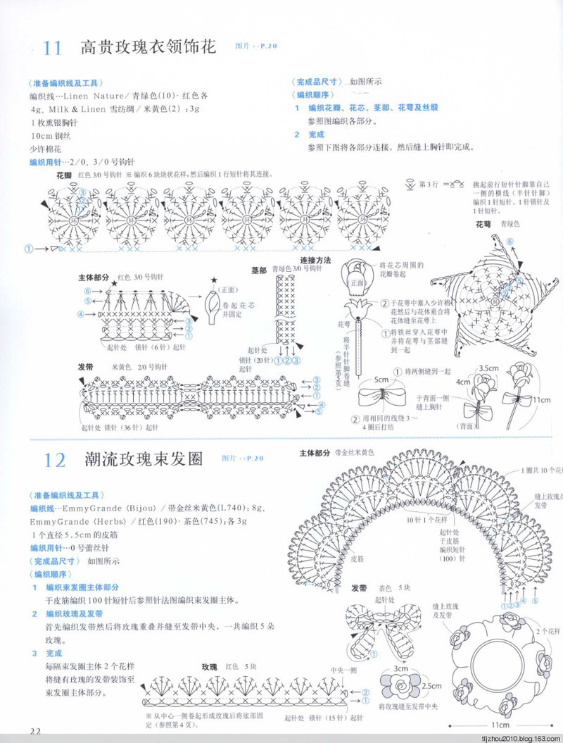 鉤針編織薔薇花樣小物 2013 - 紫蘇 - 紫蘇的博客
