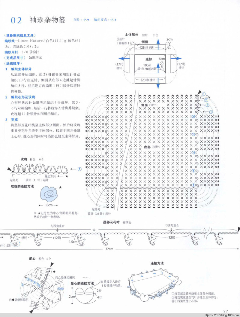 鉤針編織薔薇花樣小物 2013 - 紫蘇 - 紫蘇的博客