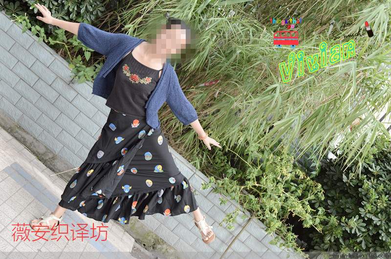 Vivian手作：黛藍(lán)——仿QuinceQ的Lineal Cardigan - Vivian - Vivian的薇安織譯坊