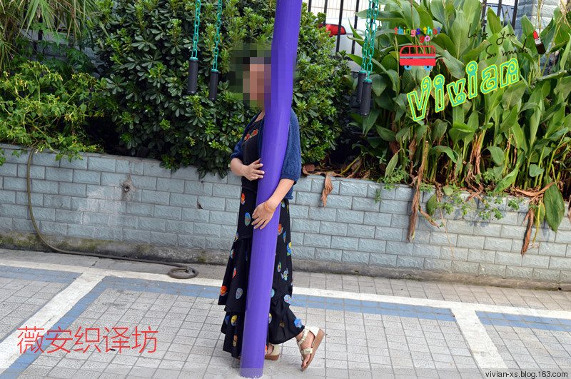 Vivian手作：黛藍(lán)——仿QuinceQ的Lineal Cardigan - Vivian - Vivian的薇安織譯坊