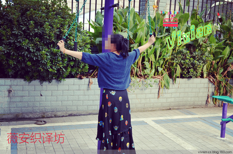 Vivian手作：黛藍(lán)——仿QuinceQ的Lineal Cardigan - Vivian - Vivian的薇安織譯坊