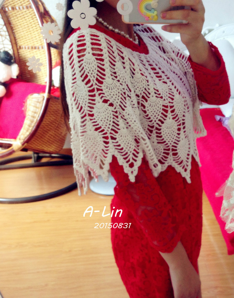 【A-Lin林】超美百搭菠蘿花披肩201517 - A-Lin林 - A-Lin的手工博客