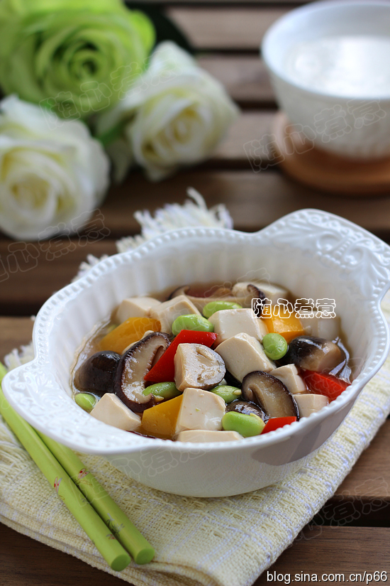 豆腐燴雙菇——金玉滿盆