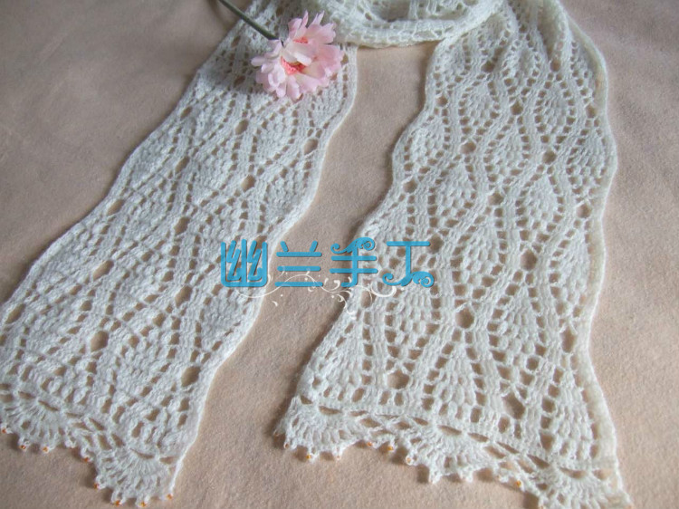 雪蘿～～～白色菠蘿花圍巾 - 空谷幽蘭 - 指間的溫柔