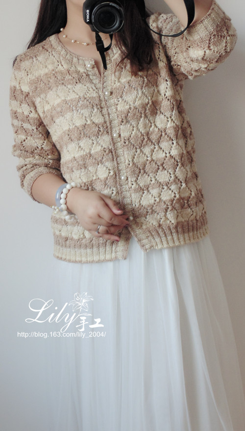 【Lily手工】--淡然--常規(guī)款小方塊開衫 - Lily - Lily的手工編織天地