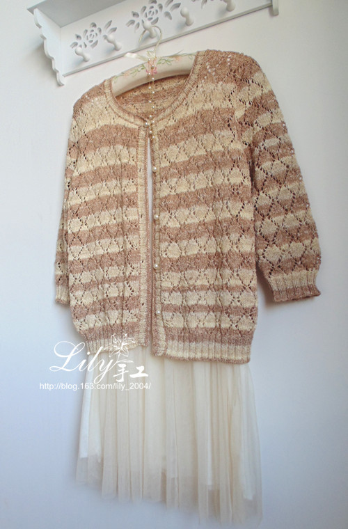 【Lily手工】--淡然--常規(guī)款小方塊開衫 - Lily - Lily的手工編織天地