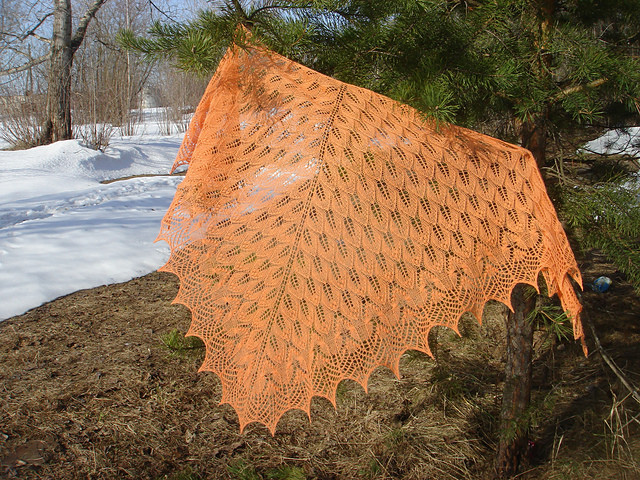 WAVY LEAVES AND BUTTERFLIES SHAWL（蝶舞）譯文【披肩】 - 雨楓 - 雨楓的編織生活