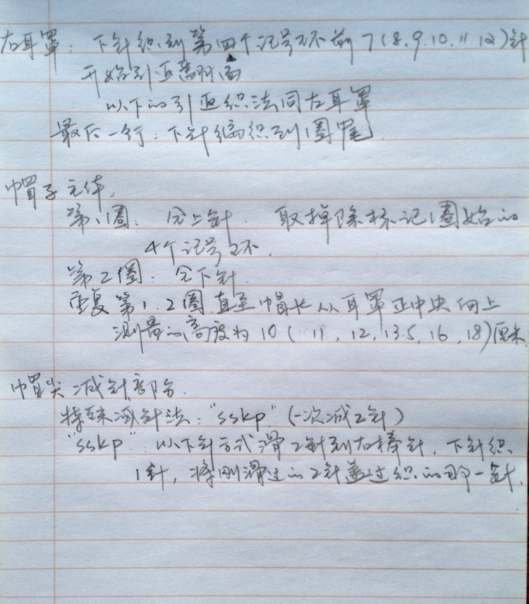 簡單翻譯。起伏針帶耳罩的帽子 - 媛媛的綿綿的羊 - 媛媛的綿綿的羊