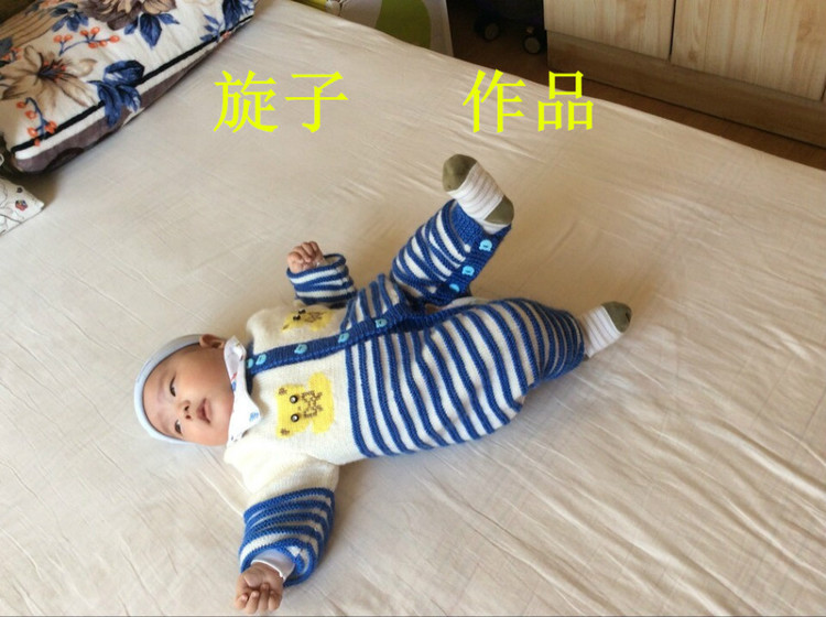 萌寶寶連體衣：男、女、中性3款（視頻） - 明月的棒針藝術 - 明月的棒針藝術