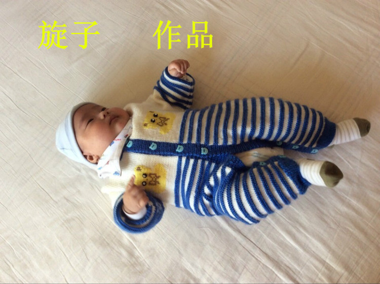 萌寶寶連體衣：男、女、中性3款（視頻） - 明月的棒針藝術 - 明月的棒針藝術