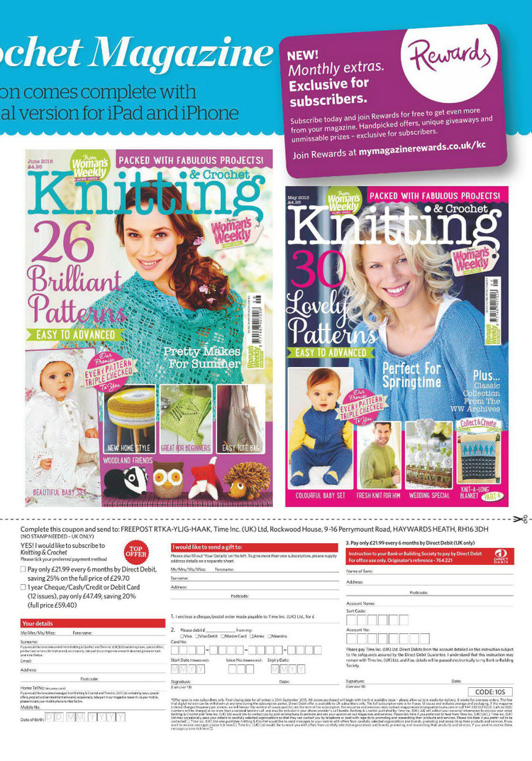 Womans Weekly Knitting  Crochet  September 2015 - 輕描淡寫 - 輕描淡寫