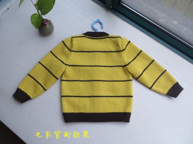 小奶牛男孩開衫（9190寶寶羊毛 教程 有視頻）——明月的棒針?biāo)囆g(shù) - 九色鹿旗艦店 - 九色鹿的BLOG