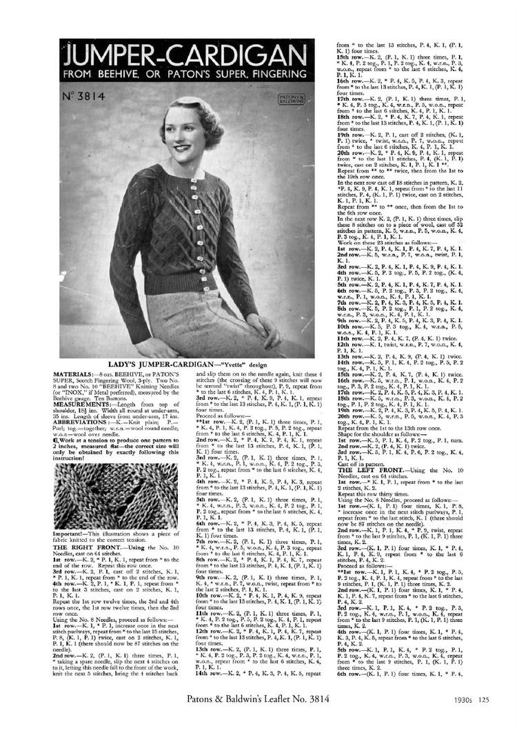 A Stitch in Time :Vintage Knitting Patterns 1930-1959, Vol.2 - 輕描淡寫 - 輕描淡寫
