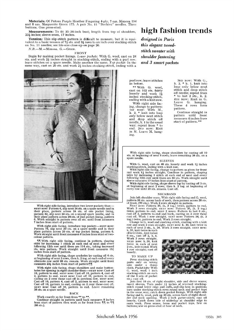 A Stitch in Time :Vintage Knitting Patterns 1930-1959, Vol.2 - 輕描淡寫 - 輕描淡寫