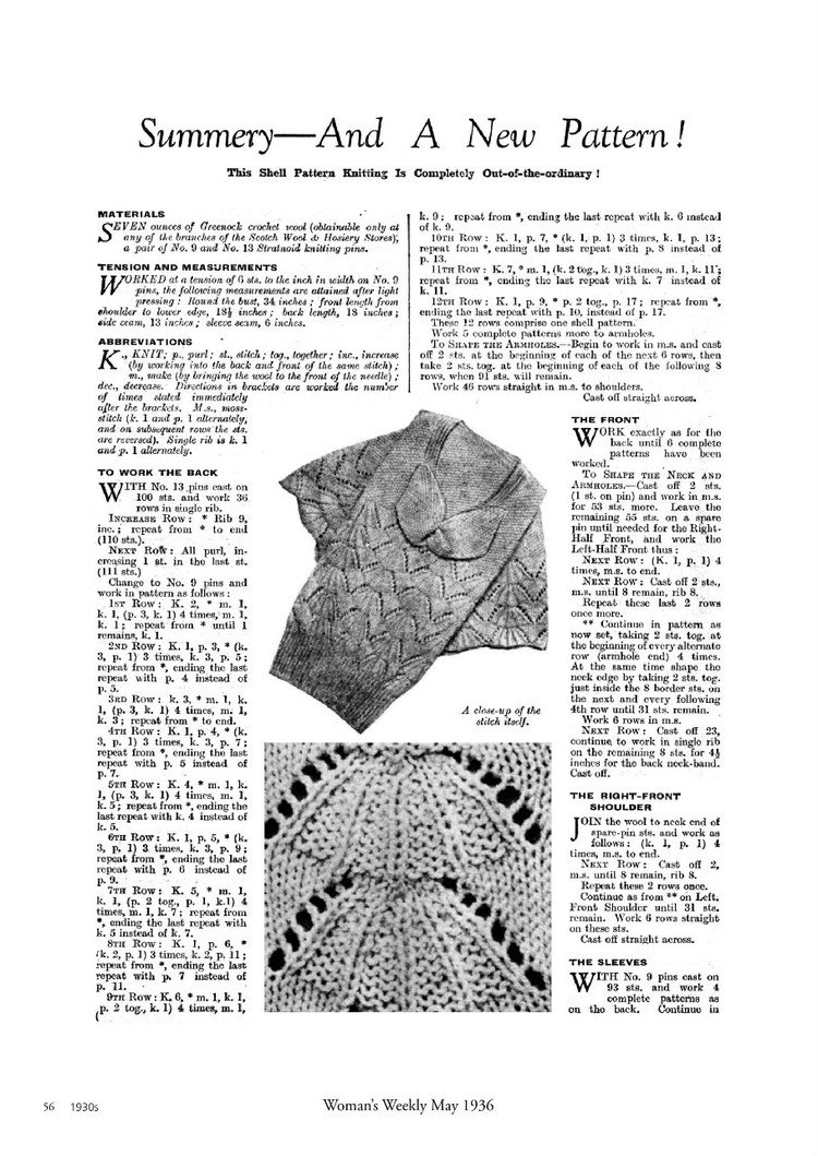 A Stitch in Time :Vintage Knitting Patterns 1930-1959, Vol.2 - 輕描淡寫 - 輕描淡寫