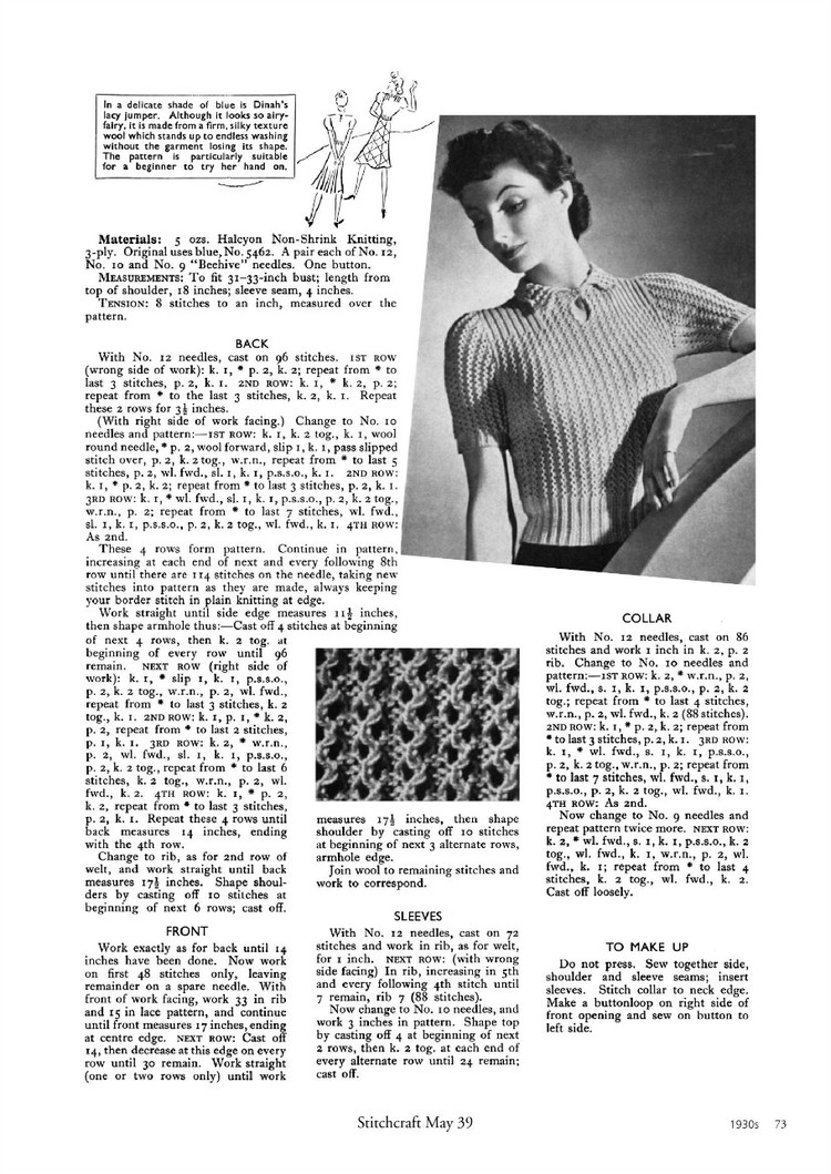 A Stitch in Time :Vintage Knitting Patterns 1930-1959, Vol.2 - 輕描淡寫 - 輕描淡寫