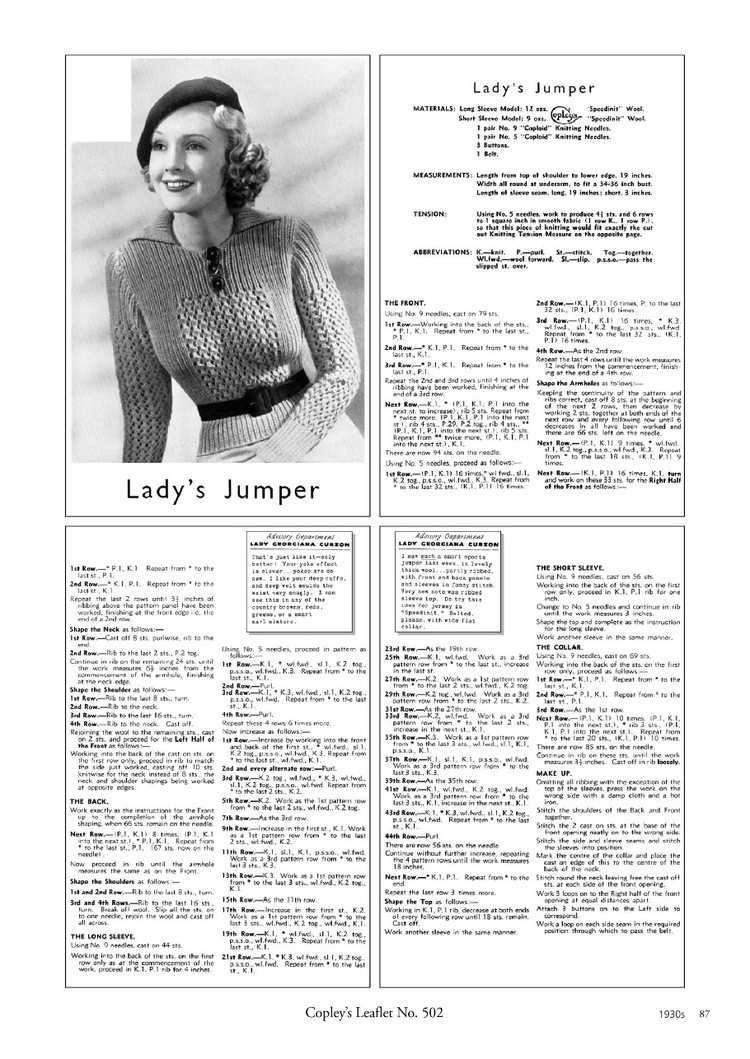 A Stitch in Time :Vintage Knitting Patterns 1930-1959, Vol.2 - 輕描淡寫 - 輕描淡寫