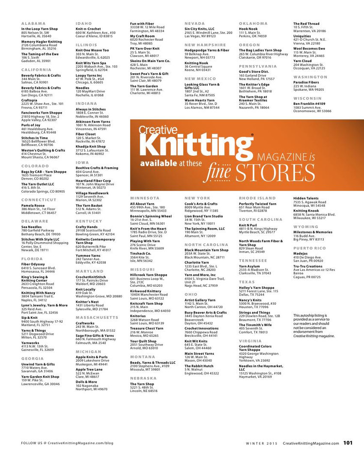 Creative Knitting Winter 2015 - 輕描淡寫 - 輕描淡寫