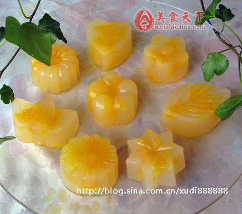 晶瑩剔透水晶糕-鮮橙蜂蜜涼糕 - xiaocaiyidie090111 - 小菜一碟