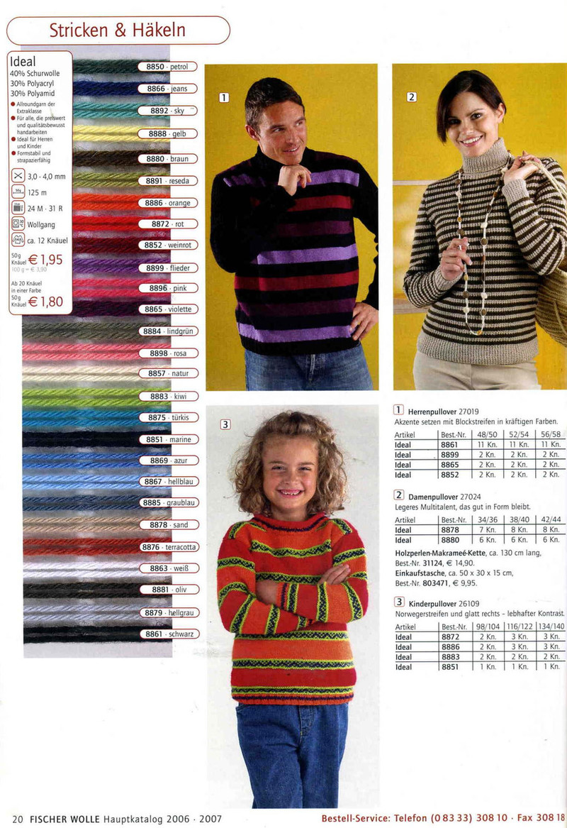 fischer wolle Anleitungsheft.2006/2007 - li98929 - 老妖兒的博客