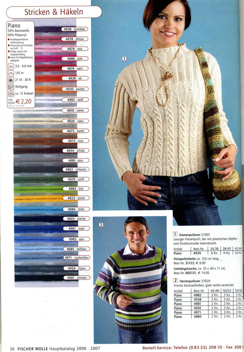 fischer wolle Anleitungsheft.2006/2007 - li98929 - 老妖兒的博客