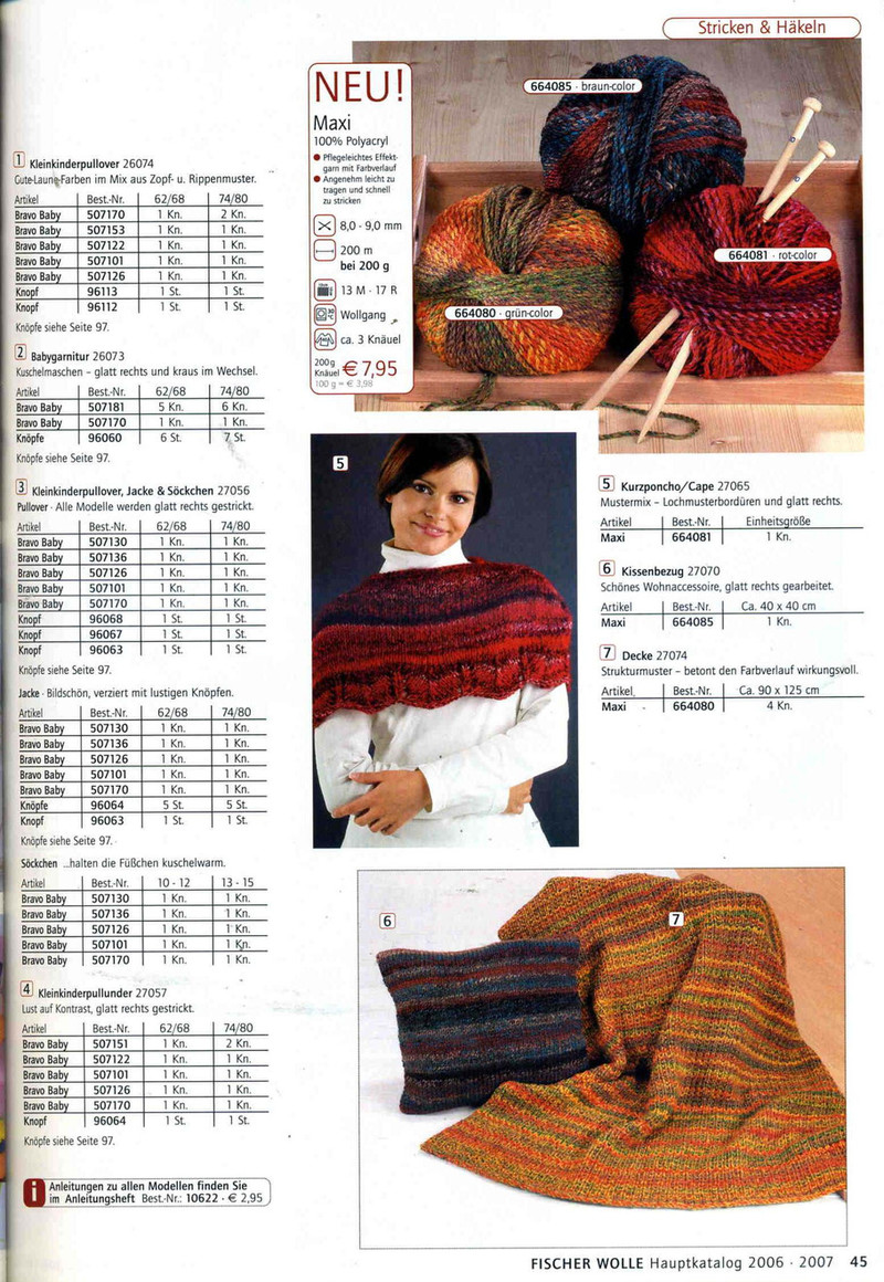fischer wolle Anleitungsheft.2006/2007 - li98929 - 老妖兒的博客