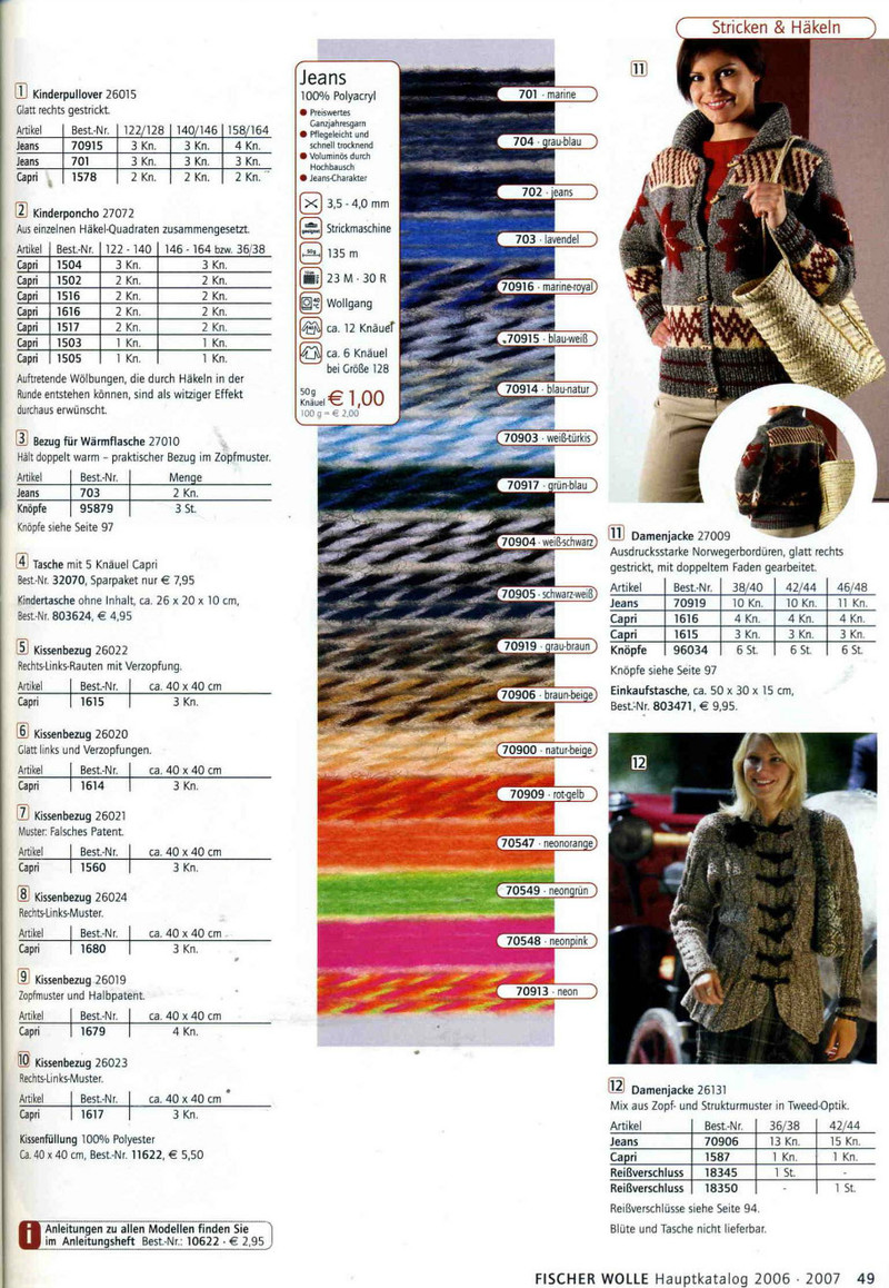 fischer wolle Anleitungsheft.2006/2007 - li98929 - 老妖兒的博客