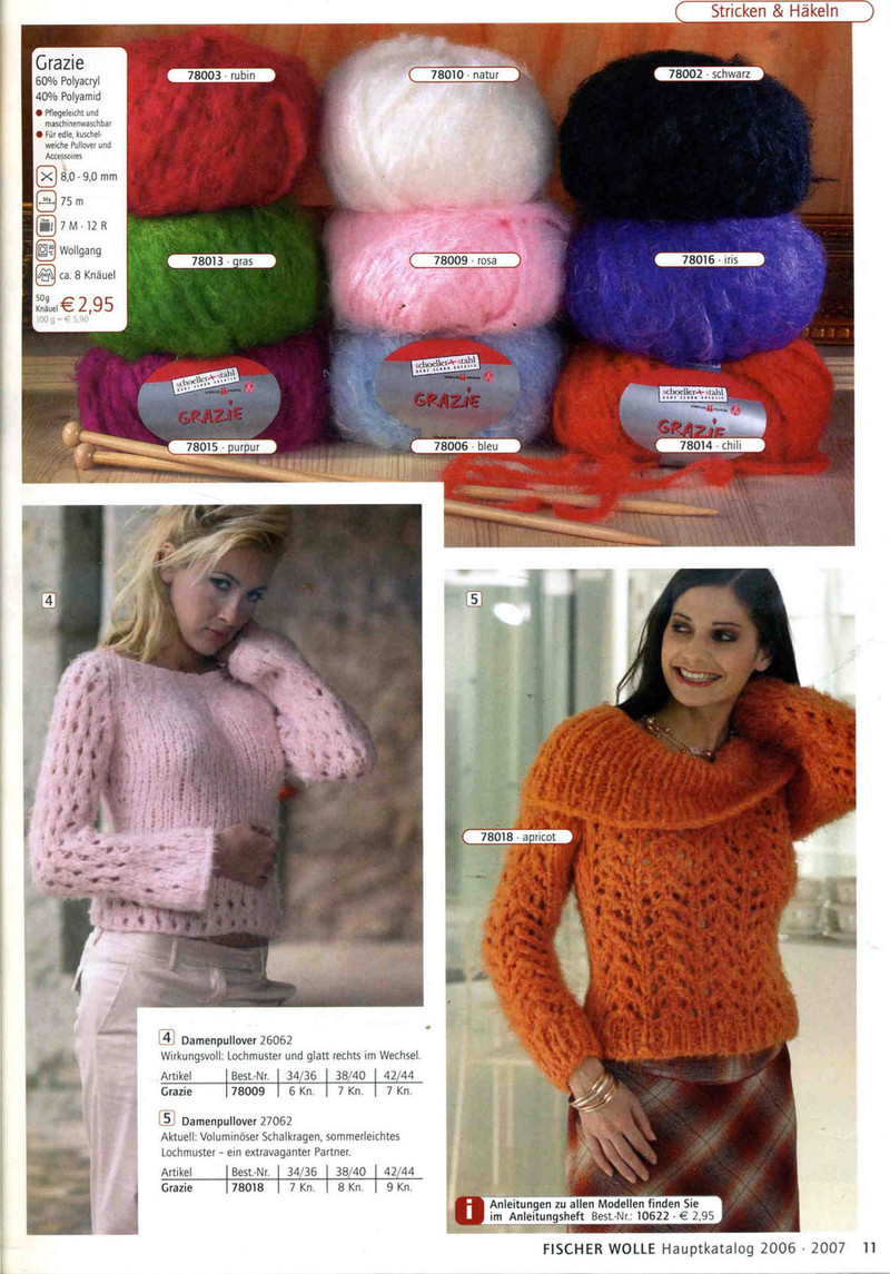 fischer wolle Anleitungsheft.2006/2007 - li98929 - 老妖兒的博客