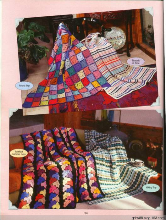 The Ultimate Book Of Scrap Afghans(1) - 木棉花 - 雨茫茫，霧茫茫，盼望花開，花已落……