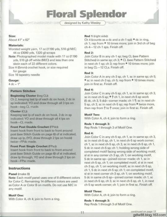 The Ultimate Book Of Scrap Afghans(1) - 木棉花 - 雨茫茫，霧茫茫，盼望花開，花已落……