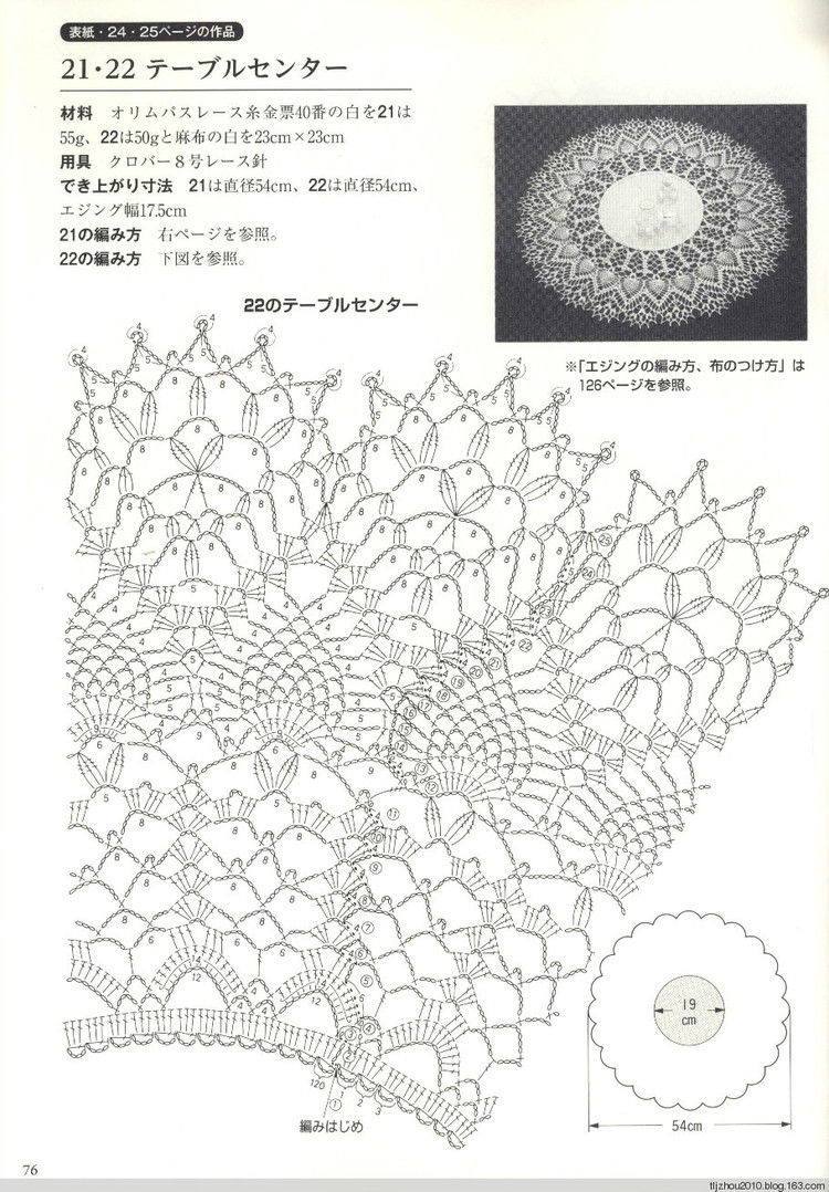 鉤針 蕾絲領(lǐng)圈（臺布改版） - 水心云影 - 水心云影的博客