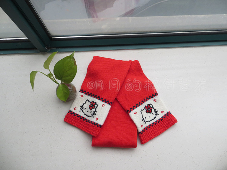 hello  kitty  圍巾（9188純棉） - 明月的棒針?biāo)囆g(shù) - 明月的棒針?biāo)囆g(shù)