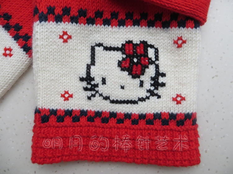 hello  kitty  圍巾（9188純棉） - 明月的棒針?biāo)囆g(shù) - 明月的棒針?biāo)囆g(shù)