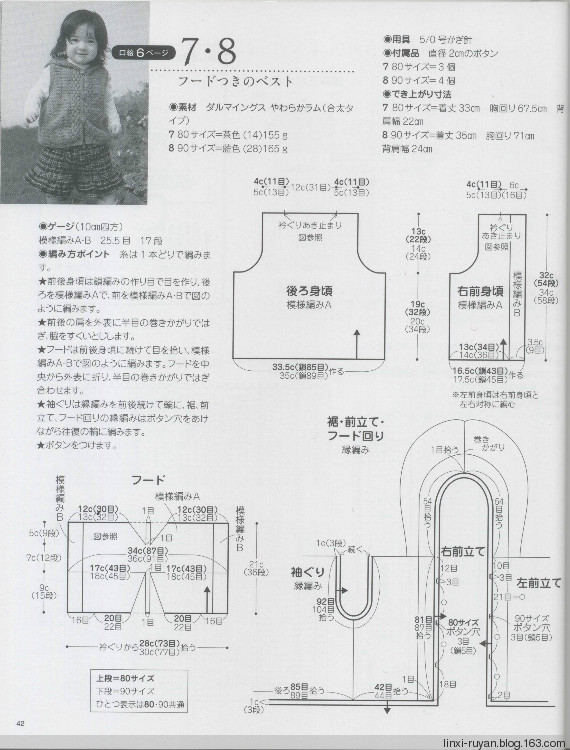 一款男女寶寶都適用的鉤針帶帽背心 - 林夕 - 林夕*指上華彩
