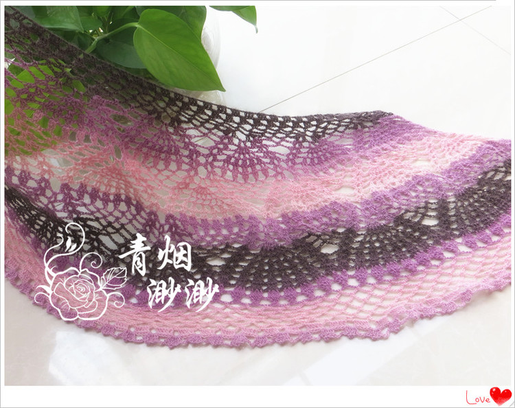 夢幻---長段染披肩圍巾 - 青煙渺渺 - 青煙渺渺