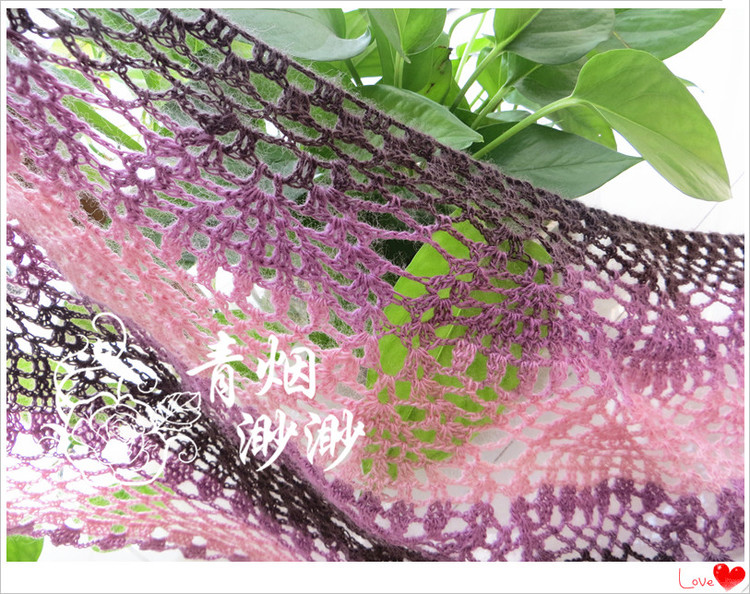 夢幻---長段染披肩圍巾 - 青煙渺渺 - 青煙渺渺