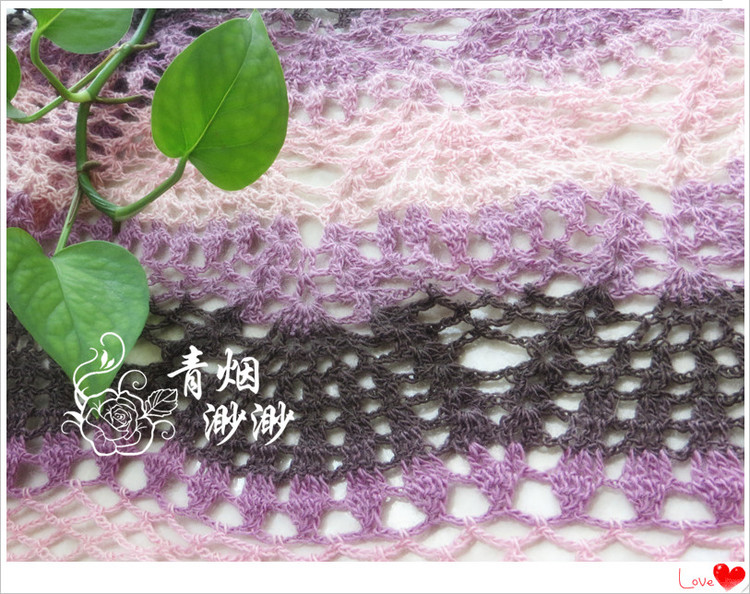 夢幻---長段染披肩圍巾 - 青煙渺渺 - 青煙渺渺