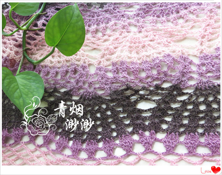 夢幻---長段染披肩圍巾 - 青煙渺渺 - 青煙渺渺