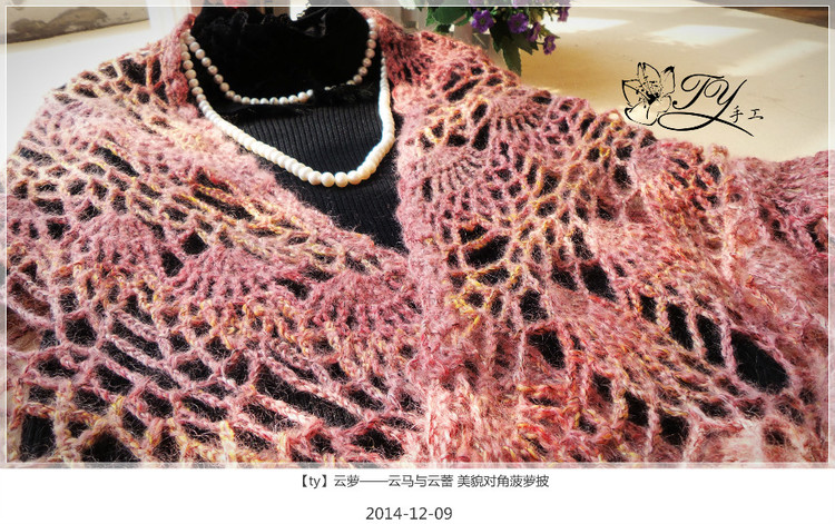 1459——云蘿——云馬與云蕾，美貌對角菠蘿披 - ty - ty 的 編織博客