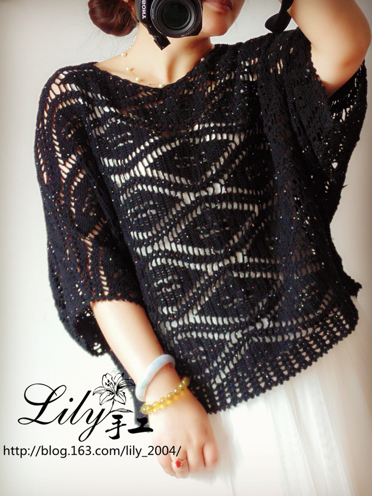【Lily手工】--201525--聆聽--休閑蝙蝠袖鉤衣 - Lily - Lily的手工編織天地