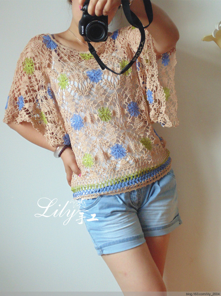 【Lily手工】--繽紛--蕾絲拼花美衣 - Lily - Lily的手工編織天地