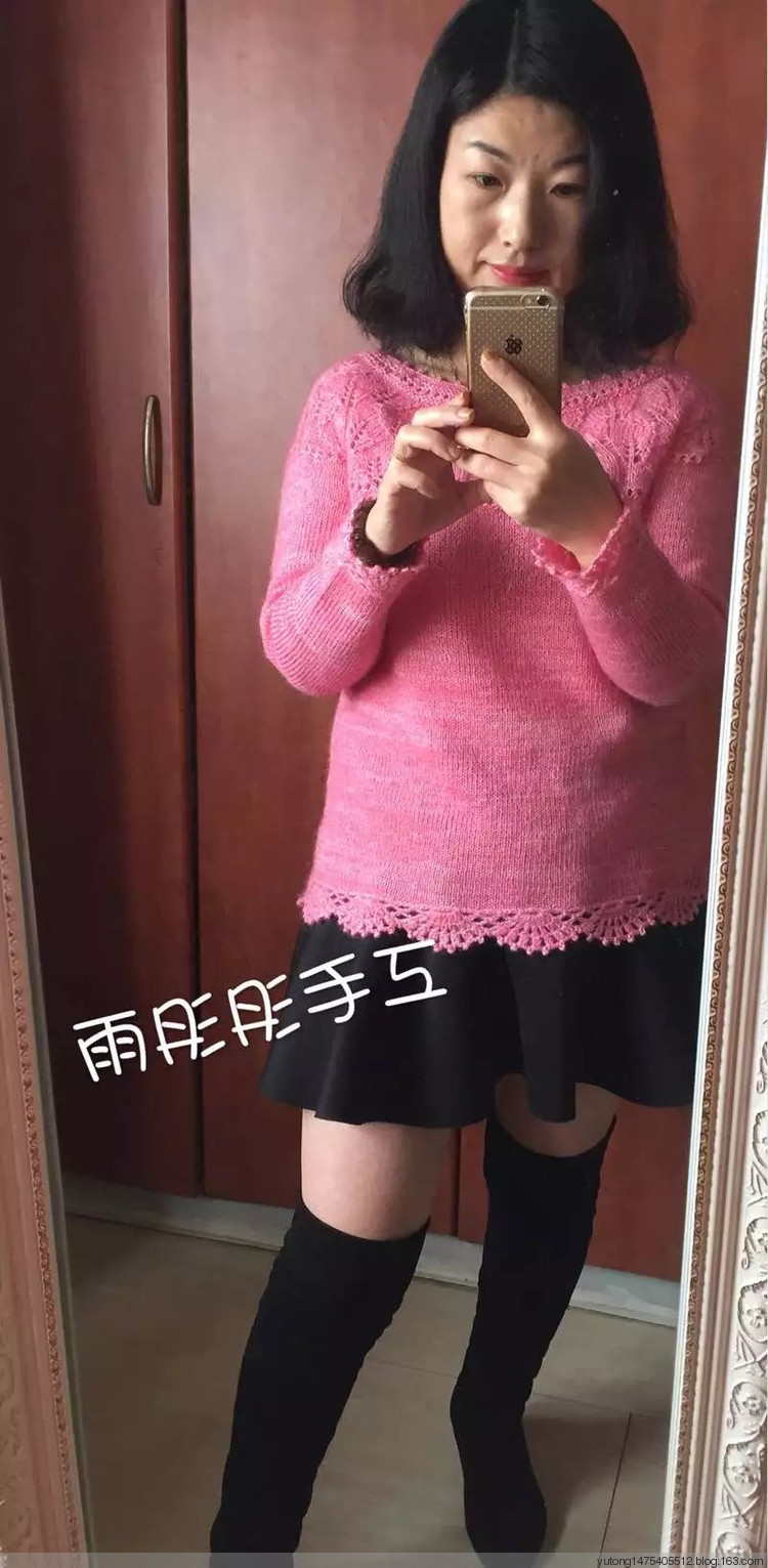 雨彤彤手工~~思念~~改版舒舒翻譯款圓肩套頭衫 - 雨彤彤 - 雨彤彤的編織博客