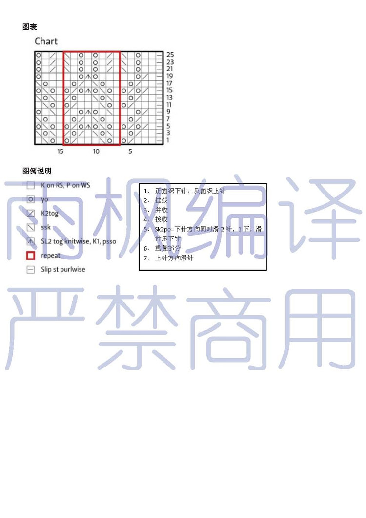 LACY SHAWL（雪舞）譯文【披肩】 - 雨楓 - 雨楓的編織生活