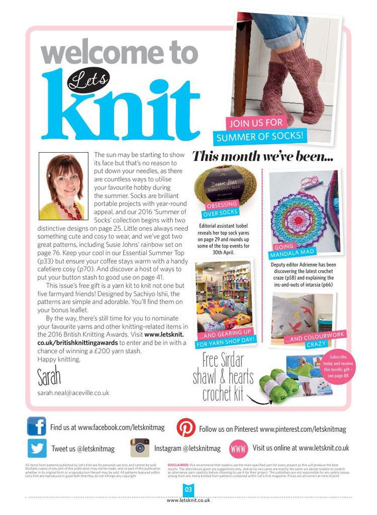 Lets Knit Issue 105  May 2016 - 輕描淡寫 - 輕描淡寫