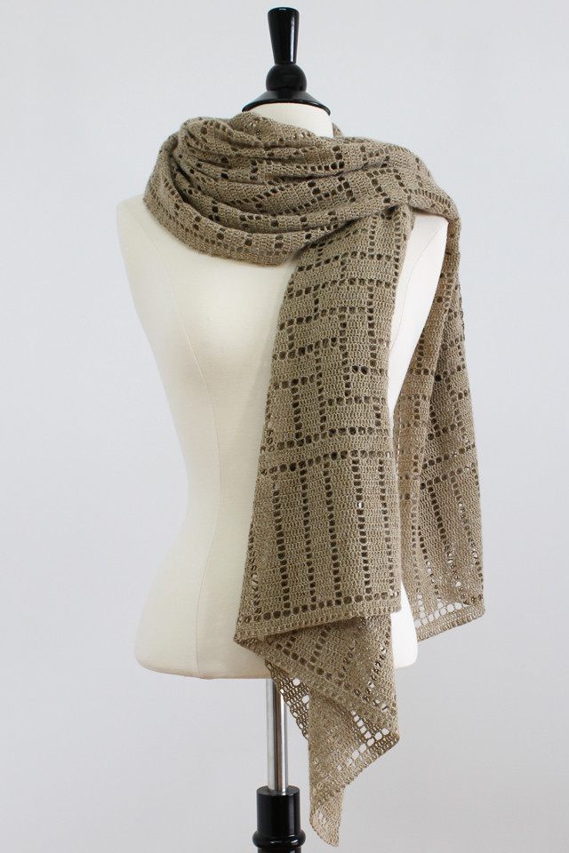 【轉載】Augustus Rectangular Shawl - 鉤針披肩 - 荷塘秀色 - 茶之韻