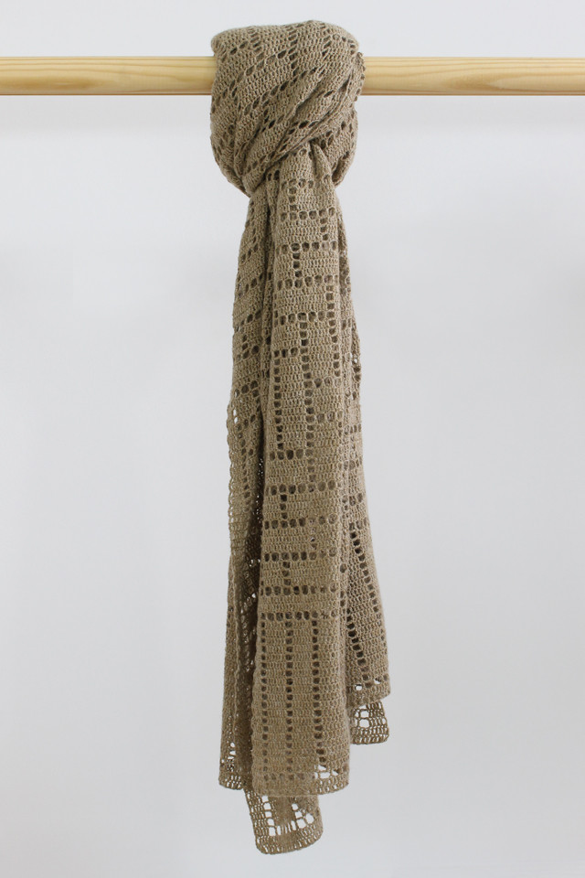 【轉載】Augustus Rectangular Shawl - 鉤針披肩 - 荷塘秀色 - 茶之韻