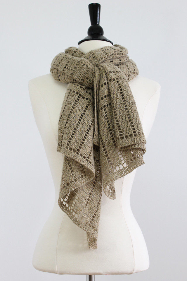 【轉載】Augustus Rectangular Shawl - 鉤針披肩 - 荷塘秀色 - 茶之韻