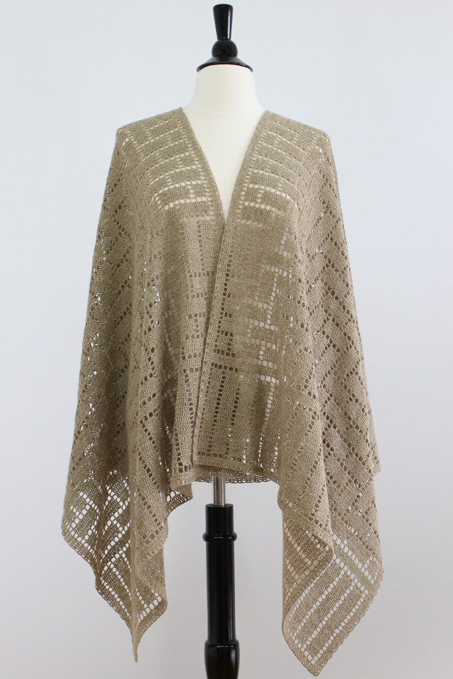 【轉載】Augustus Rectangular Shawl - 鉤針披肩 - 荷塘秀色 - 茶之韻