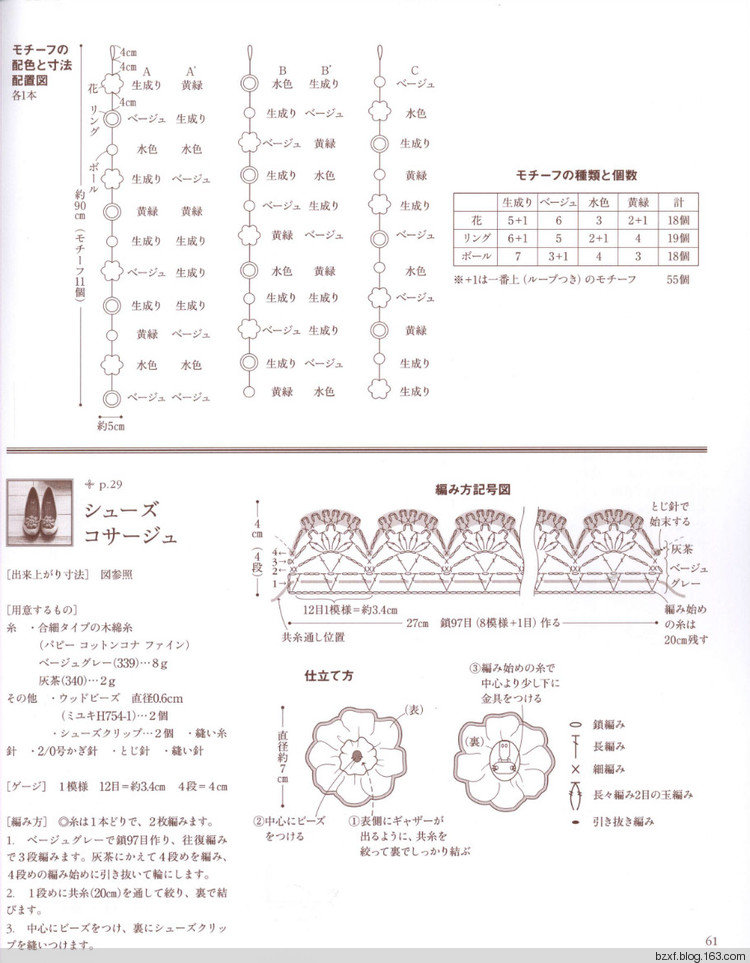 鉤針花朵圖案 - 編織幸福 - 編織幸福的博客